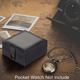 Luxury PU Leather Pocket Watch Box Display Case