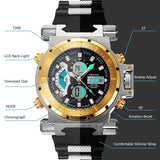 Sport Watch Digital Wrist Large Face Waterproof Military LED Stopwatch