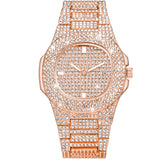 Lady Women Wrist Watch Stainless Steel Crystal Quartz Dress Bling Watch