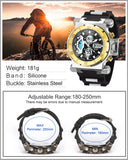 Sport Watch Digital Wrist Large Face Waterproof Military LED Stopwatch