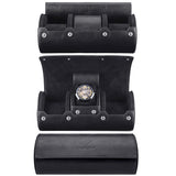 Watch Travel Case 3 Slots Watch Box Roll Case Portable Roll Travel Case PU Leather Watch Box