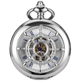 Pocket Watch Mechanical Pocket Watch Hollow Rudder Case Skeleton Steampunk Hand Wind Pocket Watches