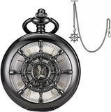 Pocket Watch Mechanical Pocket Watch Hollow Rudder Case Skeleton Steampunk Hand Wind Pocket Watches