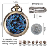 Mini D&D Dice Set DND Pocket Watch Shell 7PCS Micro Polyhedral Dice Set Metal Dice Dungeons and Dragons Gifts