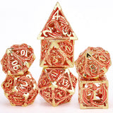 SIBOSUN Metal DND Dice Set 7PCS Polyhedral Dice Metal Dice Set D20 D12 D10 D% D8 D6 D4 Metal Dice Electroplated