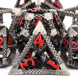 SIBOSUN Metal DND Dice Set 7PCS Polyhedral Dice DND Metal Dice Set D20 D12 D10 D% D8 D6 D4 Metal Dice Hollow