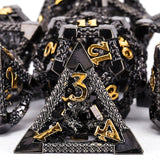 SIBOSUN Metal DND Dice Set 7PCS Polyhedral Dice DND Metal Dice Set D20 D12 D10 D% D8 D6 D4 Metal Dice Hollow