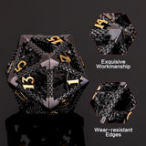 SIBOSUN Metal DND Dice Set 7PCS Polyhedral Dice DND Metal Dice Set D20 D12 D10 D% D8 D6 D4 Metal Dice Hollow