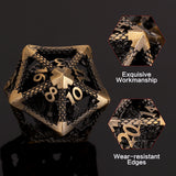 SIBOSUN Metal DND Dice Set 7PCS Polyhedral Dice DND Metal Dice Set D20 D12 D10 D% D8 D6 D4 Metal Dice Hollow