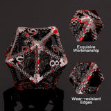 SIBOSUN Metal DND Dice Set 7PCS Polyhedral Dice DND Metal Dice Set D20 D12 D10 D% D8 D6 D4 Metal Dice Hollow